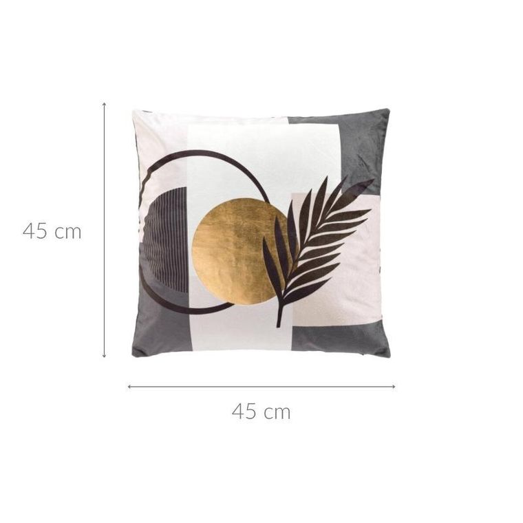 Douceur D'intérieur, poduszka z dekoracyjną poszewką, metaliczny wzór, 45-45 cm