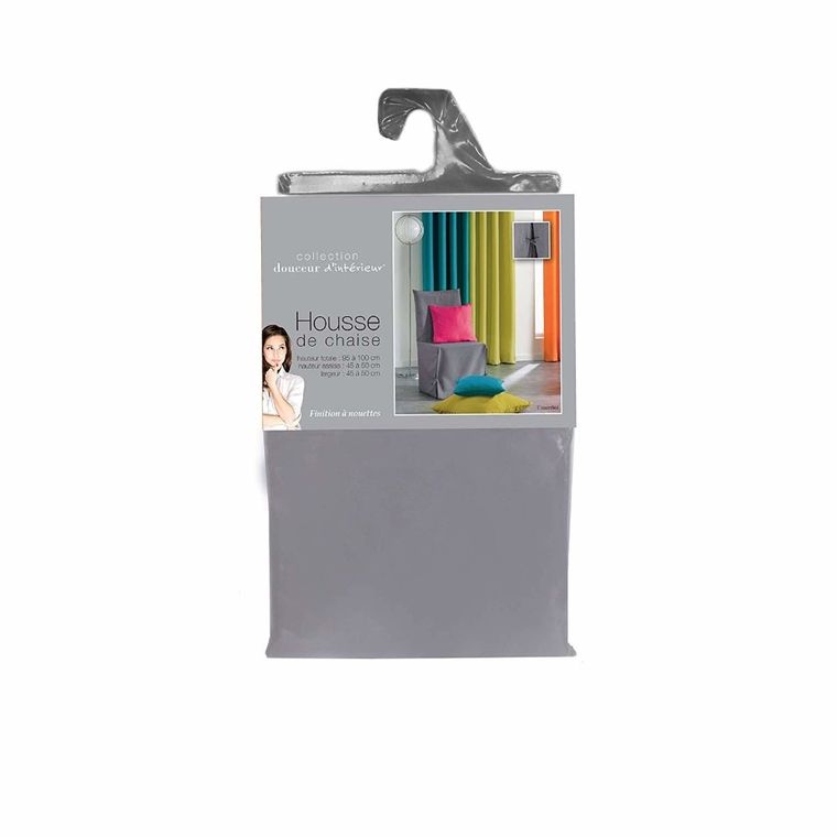 Douceur d'intérieur, pokrowiec na krzesło, 50-50-50 cm, Essentiel, szary
