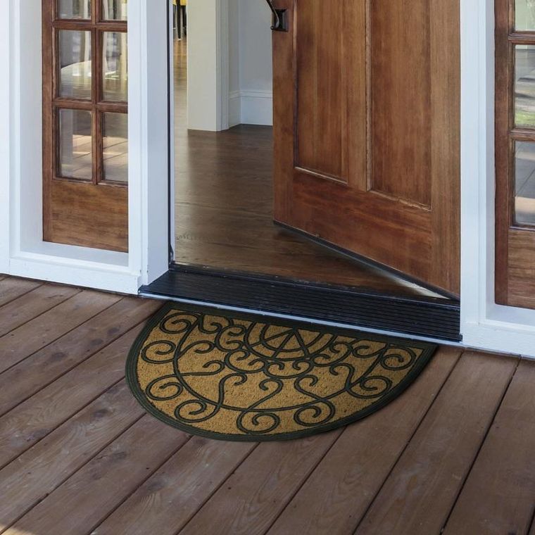 Douceur d'intérieur, półokrągła wycieraczka z włóknem kokosowym, Marquis, 40-60 cm