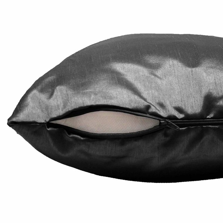 Douceur d'intérieur, poszewka na poduszkę, 40-40 cm, Shana, gładka, czarna