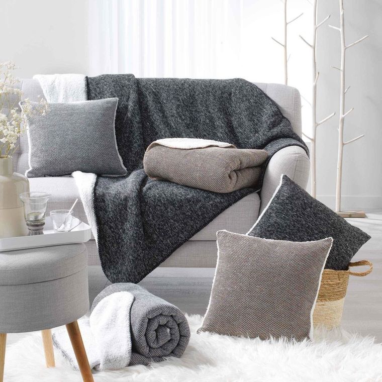 Douceur d'intérieur, poszewka na poduszkę, Moscou, 40-40 cm, brązowa