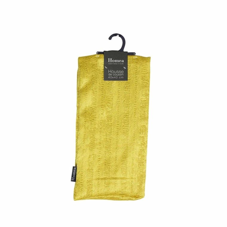 Douceur d'intérieur, poszewka na poduszkę, Velvet Paleo, 40-40 cm, żółta