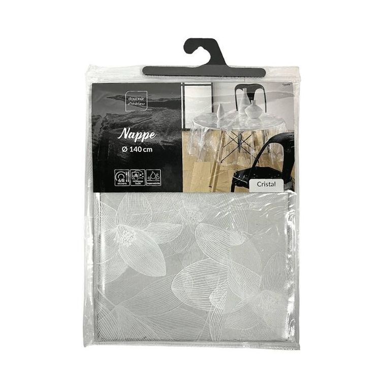 Douceur d'intérieur, przezroczysty obrus z PCV, Daniela, Ø 140 cm