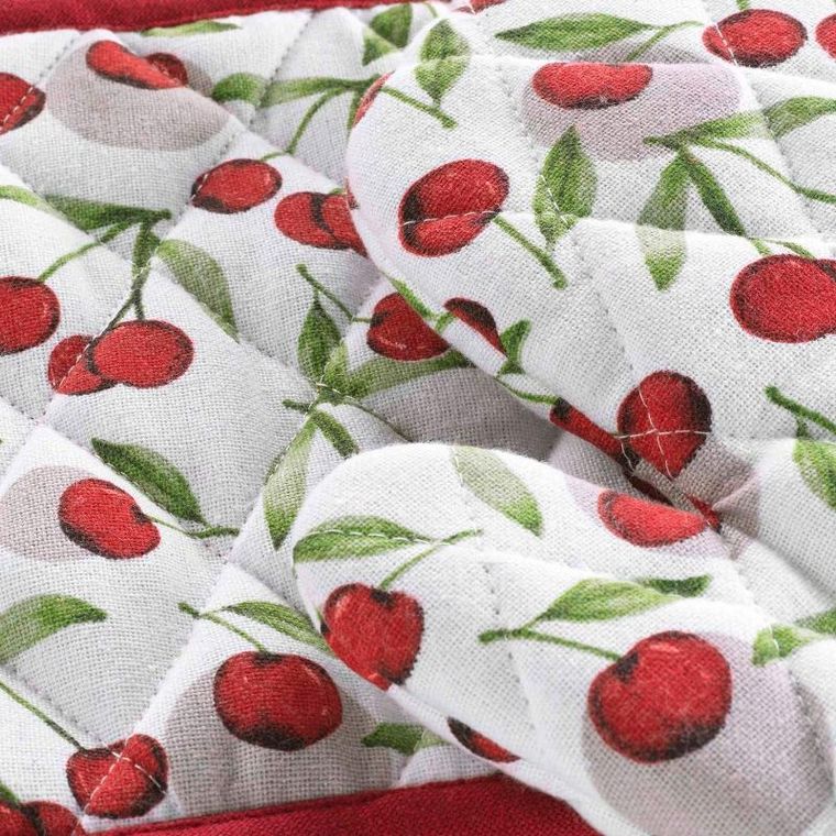 Douceur d'intérieur, rękawica i podkładka kuchenna, 18-28 cm, Ruby