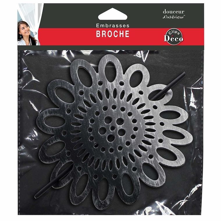 Douceur d'intérieur, spinka do zasłony, Mandy, 1 szt., czarna