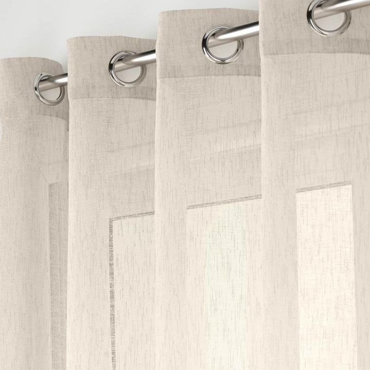 Douceur d'intérieur, szeroka zasłona na przelotkach, efekt lnu, Carlin