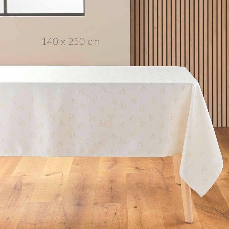 Douceur D'intérieur, Yarn, żakardowy obrus ze złotym zdobieniem, 140-250 cm