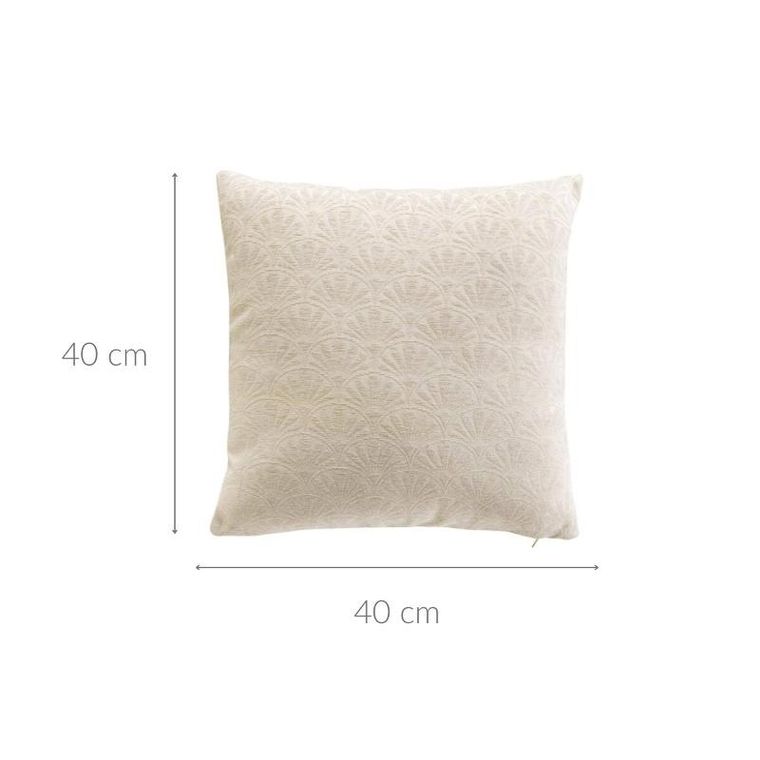 Douceur D'intérieur, żakardowa poduszka ze ściąganą poszewką, ochre, 40-40 cm