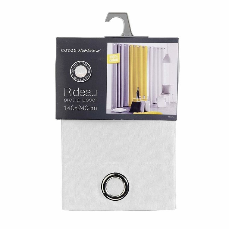 Douceur d'intérieur, zasłona na przelotkach, 140-240 cm, Panama, biała