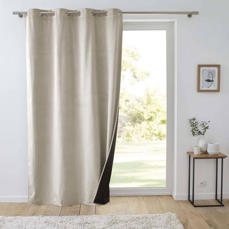 Douceur d'intérieur, zasłona termiczna na przelotkach, velvet, warstwa podwójnego polaru z mikrofibry, 140-260 cm