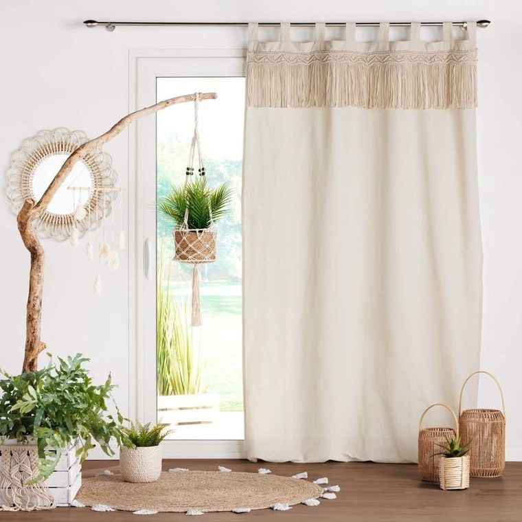 Douceur d'intérieur, zasłona z motywem makramy, Samya, 140-240 cm