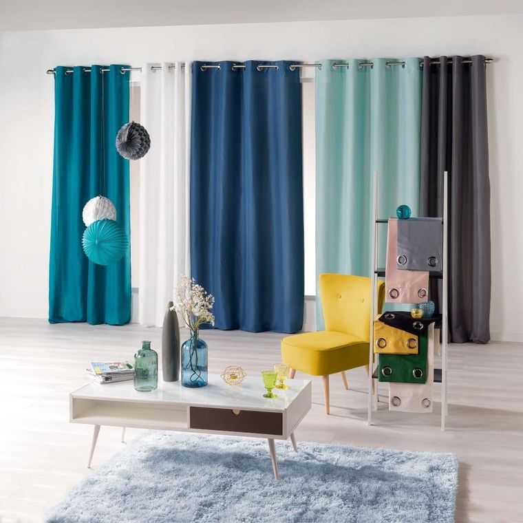 Douceur d'intérieur, zasłona zaciemniająca, na przelotkach, Absolu, 140-260 cm, biała