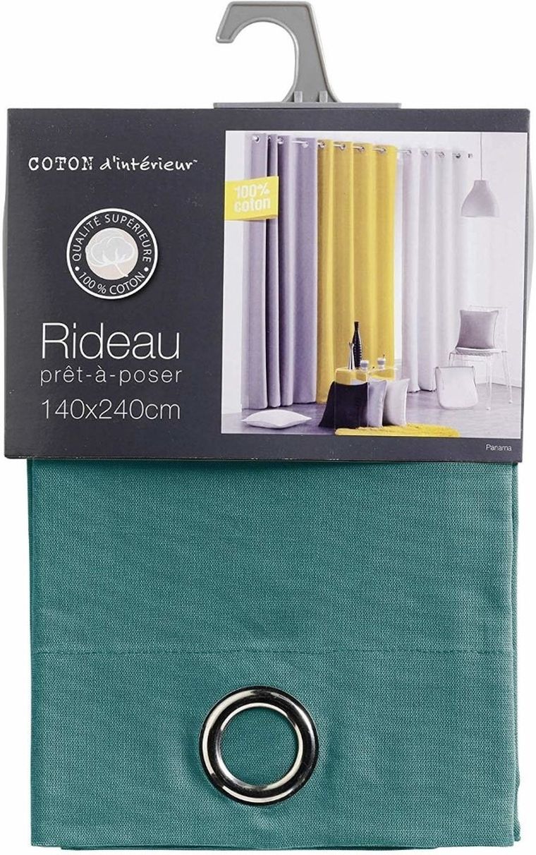 Douceur d'intérieur, zasłona zaciemniająca, Panama, 140-240 cm, zielona