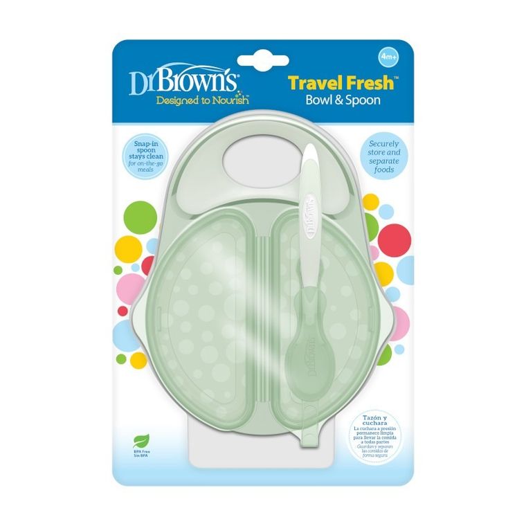Dr Brown's, miseczka do karmienia w podróży z łyżeczką