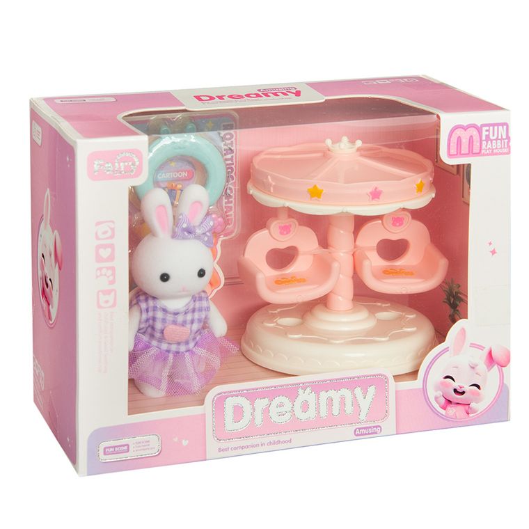 Dreamy, karuzela z króliczkiem, zestaw z figurką