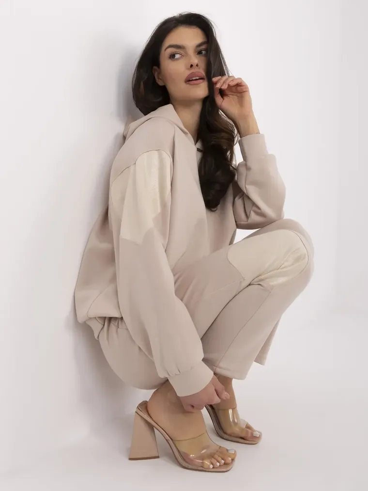 Dres damski, beżowy, Italy Moda