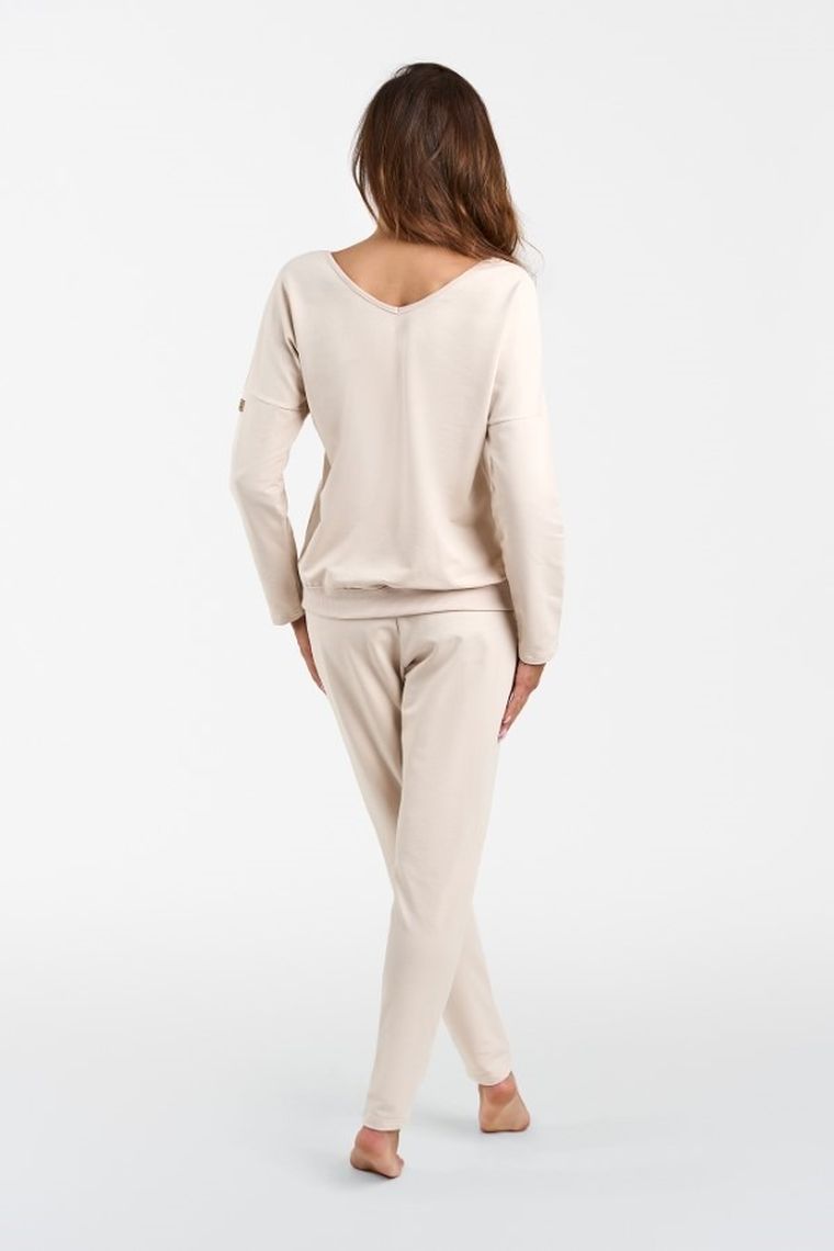 Dres damski, plus size, beżowy, Karina, Italian Fashion