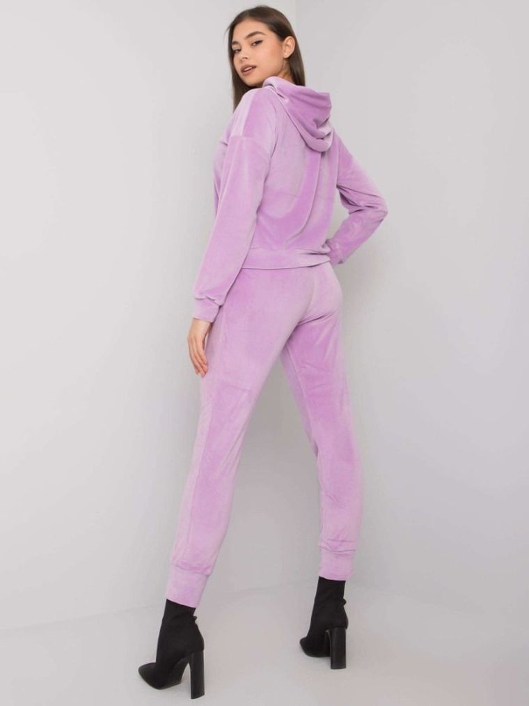 Dres damski, welurowy, fioletowy, Lakerta