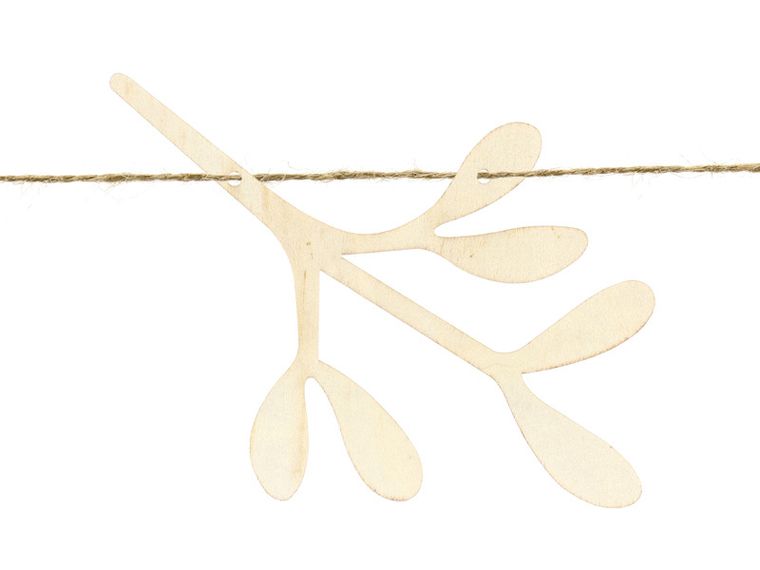 Drewniana girlanda, Jemioła, 127 cm