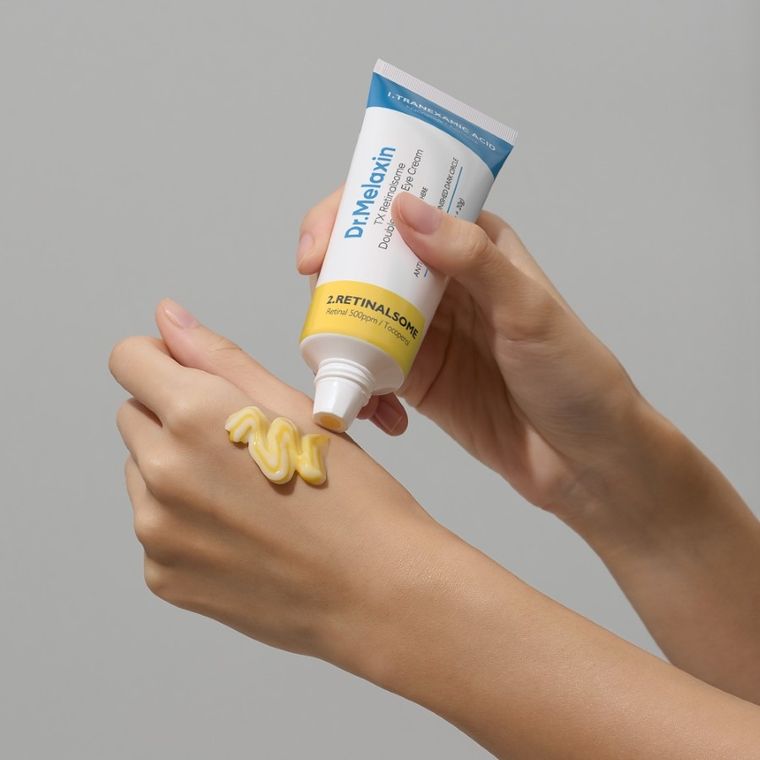 Dr.Melaxin, Tx-Retinalsome Double Effect, krem pod oczy anti-aging z kwasem traneksamowym i retinalem, 40 g