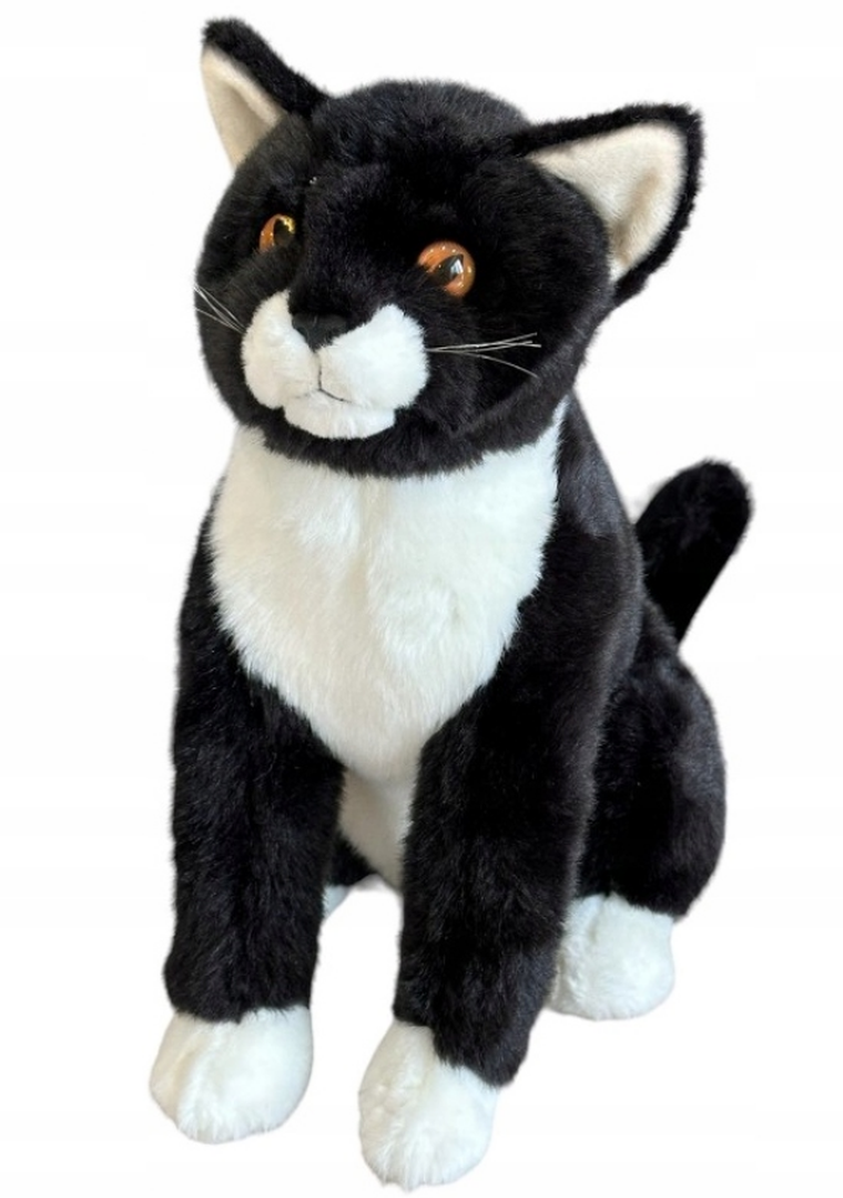 Dubi, Kot siedzący, maskotka, czarny, 28 cm