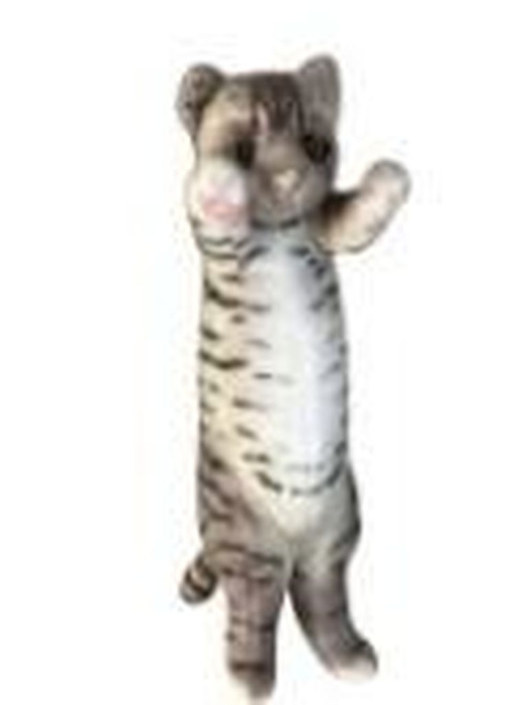 Dubi, Kot stojący, maskotka, ciemno-szary, 25 cm