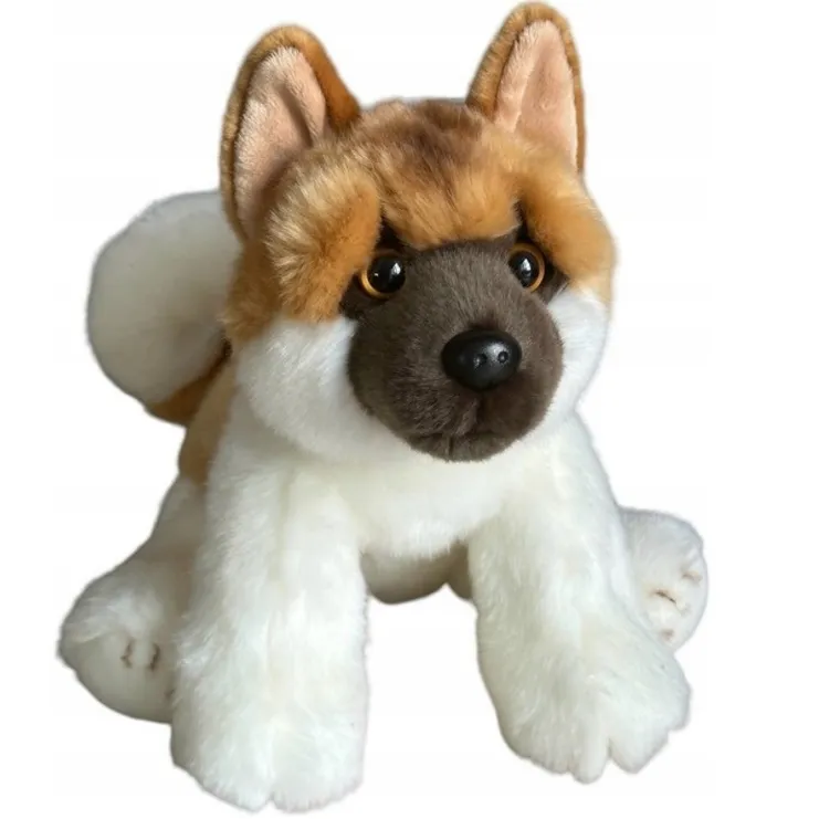 Dubi Plusz, Pies Akita siedzący, maskotka, 28 cm