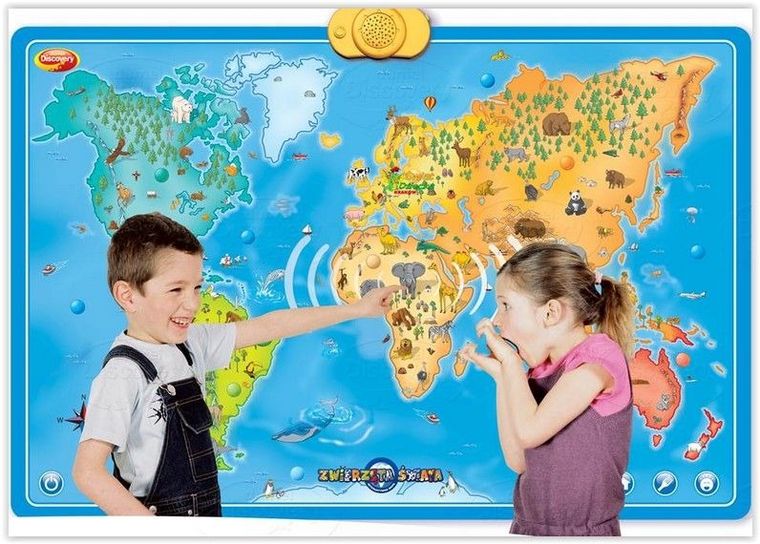 Dumel Discovery, Interaktywna mapa zwierząt świata, zabawka edukacyjna