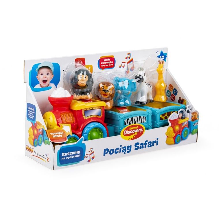 Dumel Discovery, Pociąg Safari, interaktywny pociąg z figurkami zwierząt