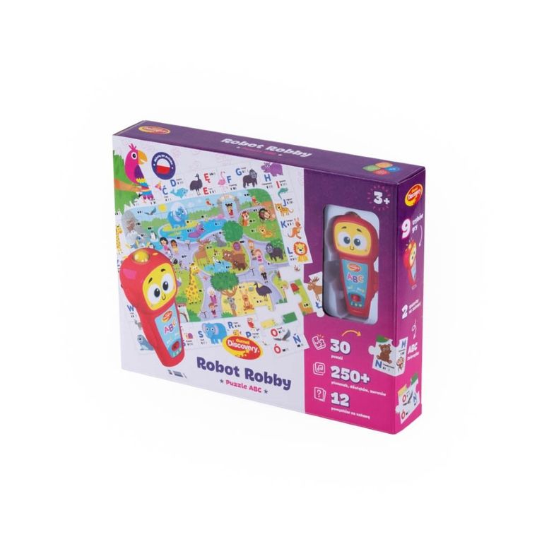 Dumel Discovery, Robot Robby, ABC, puzzle interaktywne, 30 elementów