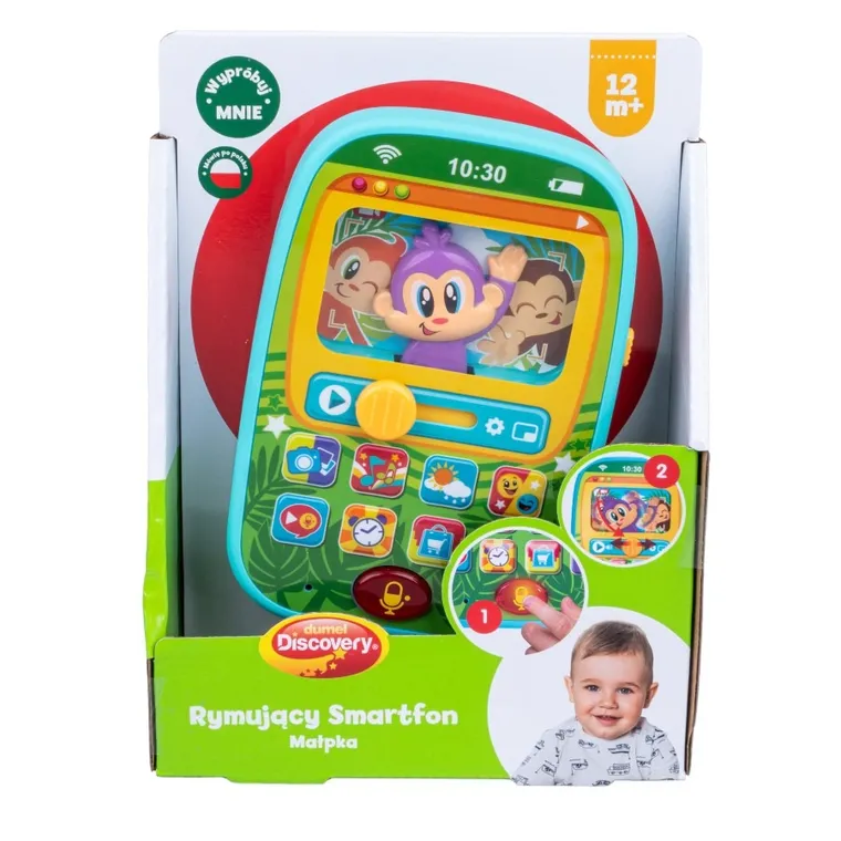 Dumel Discovery, rymujący smartfon, małpka, zabawka niemowlęca