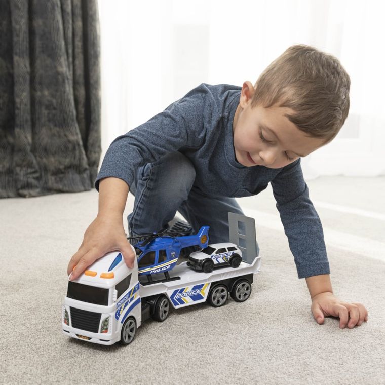 Dumel, Flota Miejska, laweta policyjna z autem i helikopterem