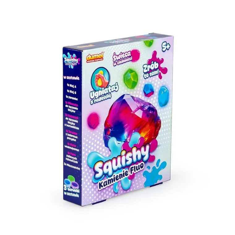 Dumel, Squishy, Kamienie Fluo, zestaw kreatywny