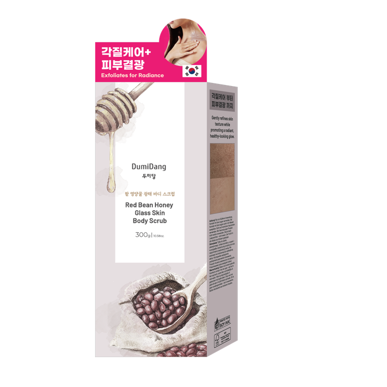Dumidang, Red Bean Honey Moisturizing, peeling-pianka rozświetlający do ciała, 300 g