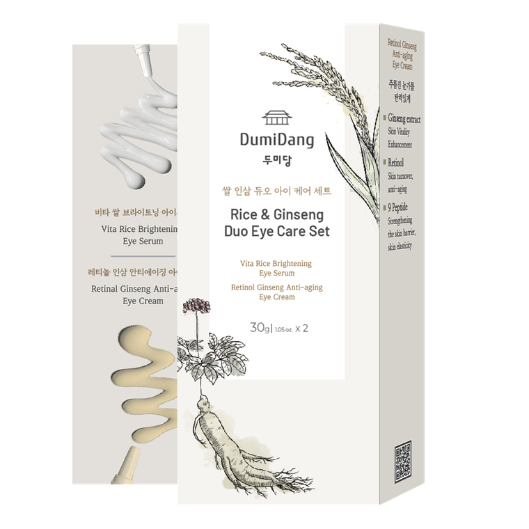 Dumidang, Rice & Ginseng Duo Eye Care, zestaw kremów po oczy, 2-30 g