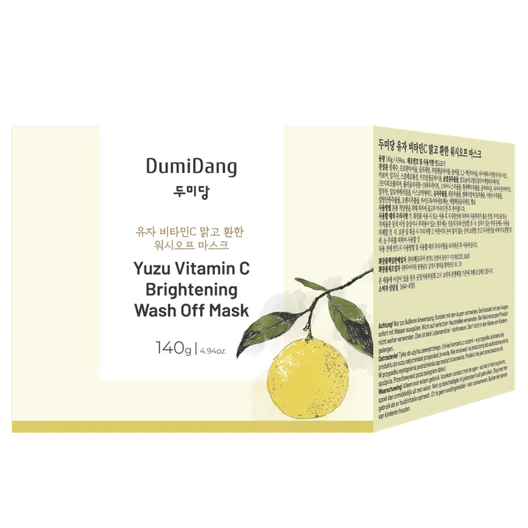 Dumidang, Yuzu Vitamin C Brightening, zmywalna maska do twarzy rozświetlająca wash-off, 140 g