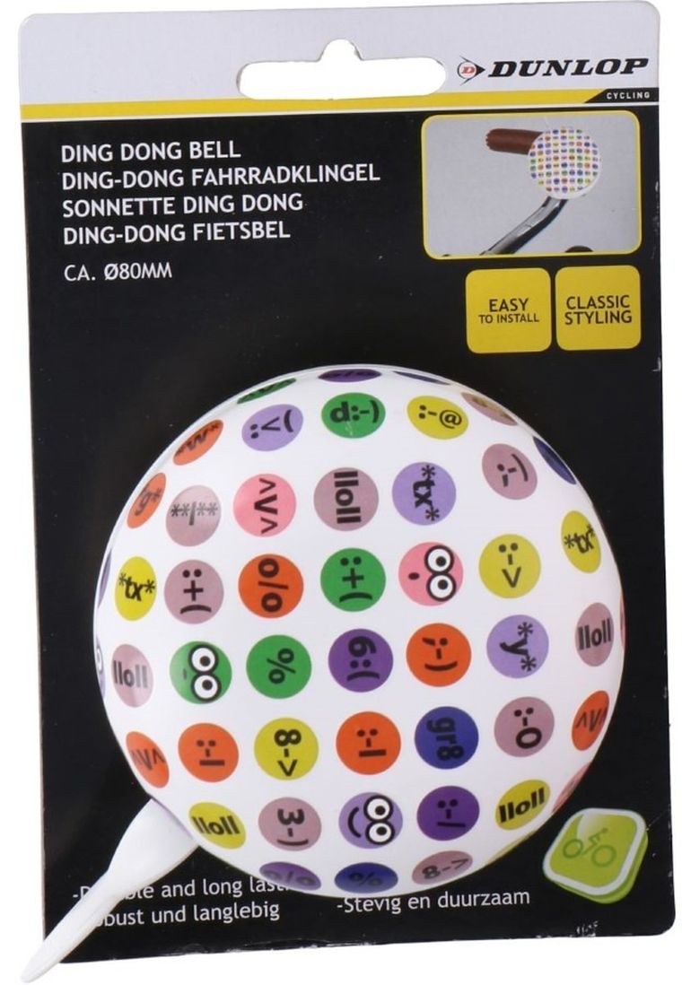 Dunlop, dzwonek rowerowy, buźki, 80 mm