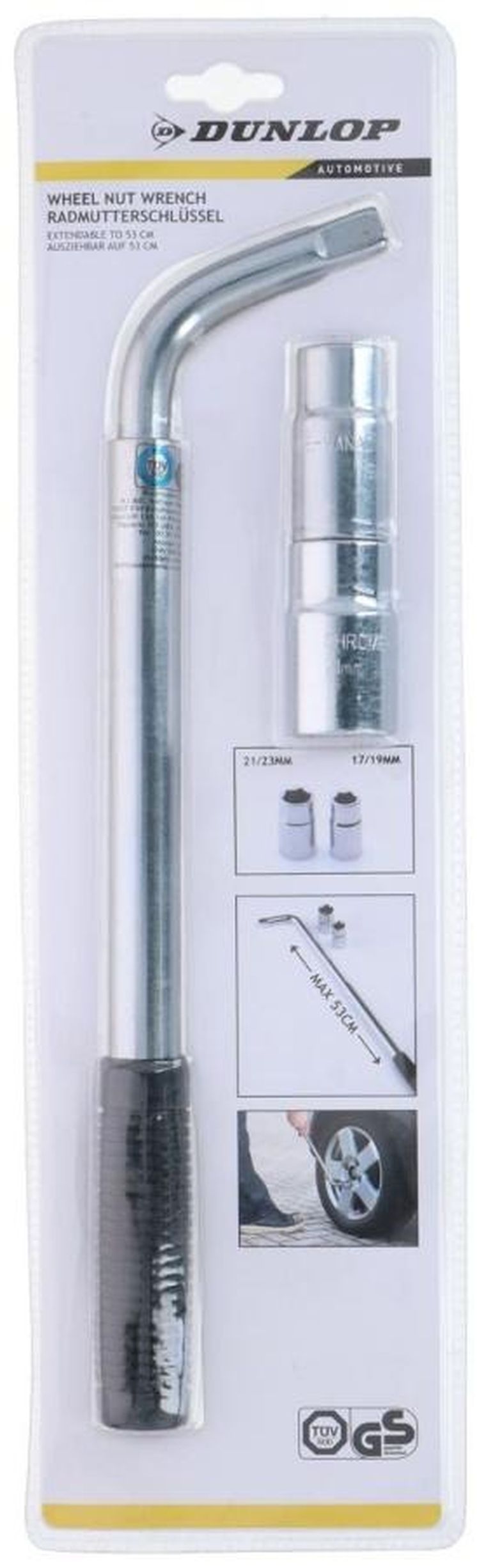 Dunlop, klucz teleskopowy do kół, 17/19/21/23
