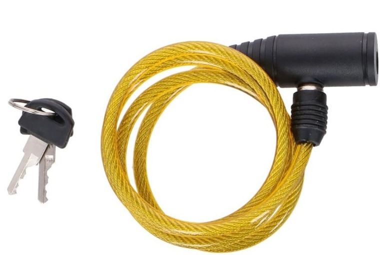 Dunlop, łańcuch rowerowy na klucz, spiralny, żółty, 0,6-90 cm