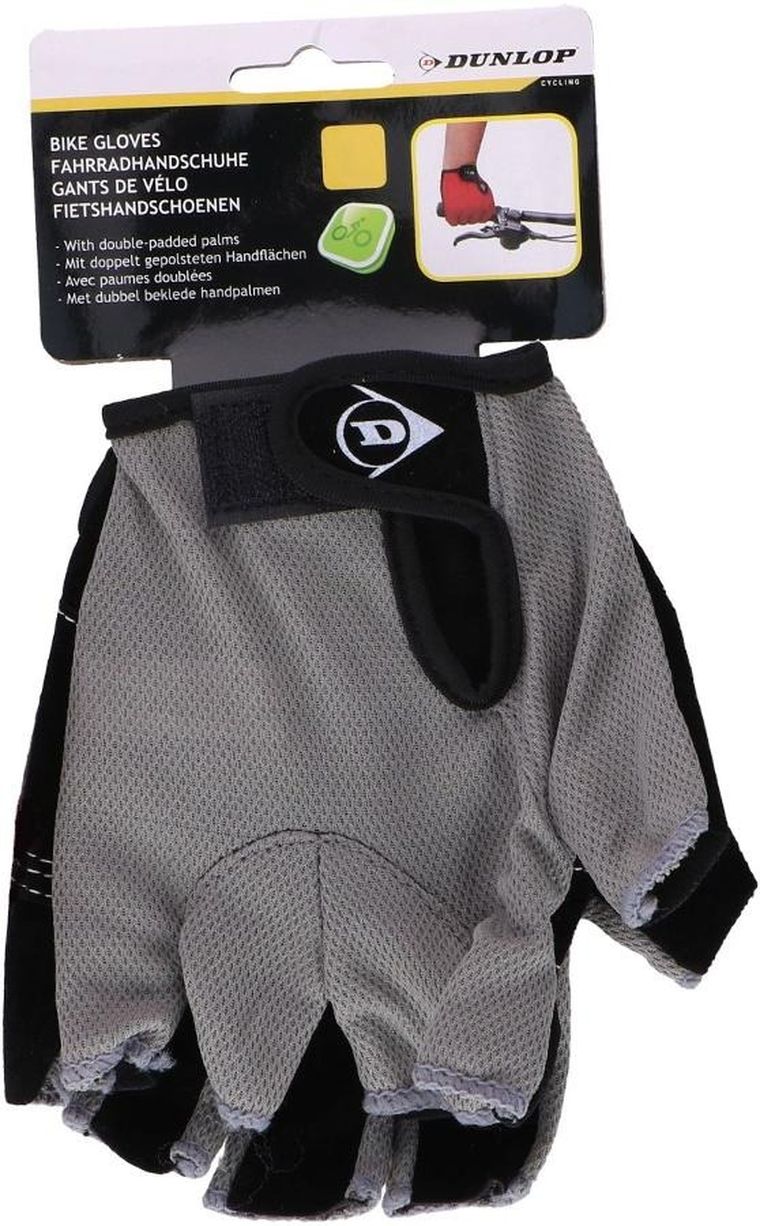 Dunlop, rękawiczki rowerowe, senior XL, szary