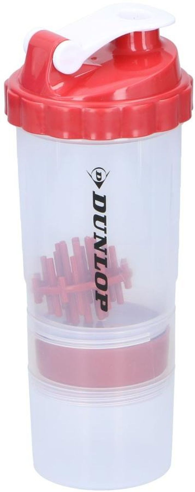 Dunlop, shaker koktajli do odżywek, bidon, czerwony, 550 ml