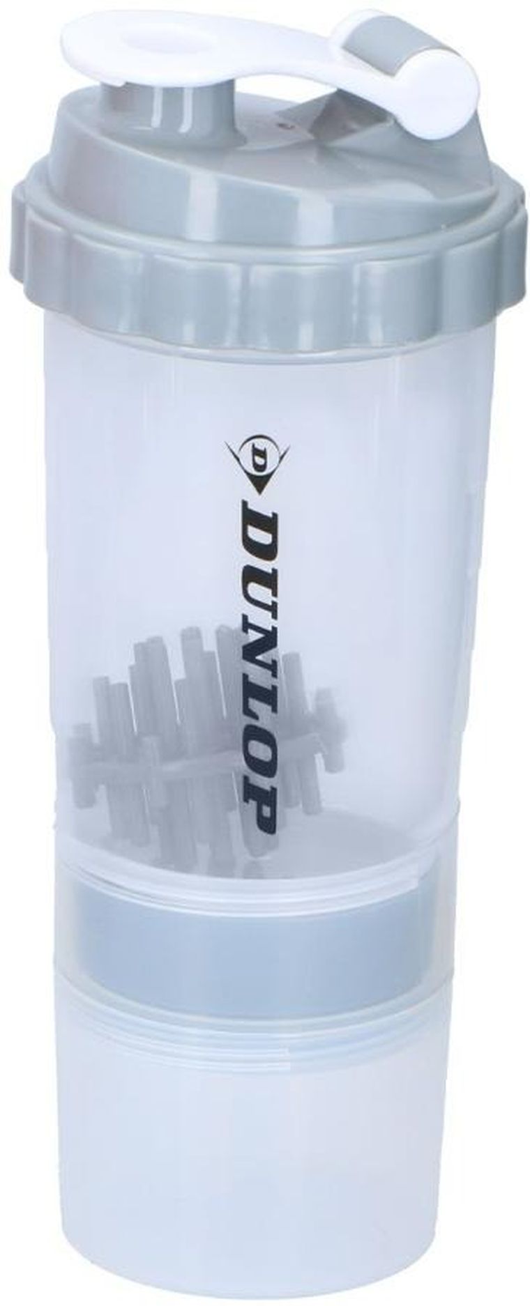 Dunlop, shaker koktajli do odżywek, bidon, szary, 550 ml