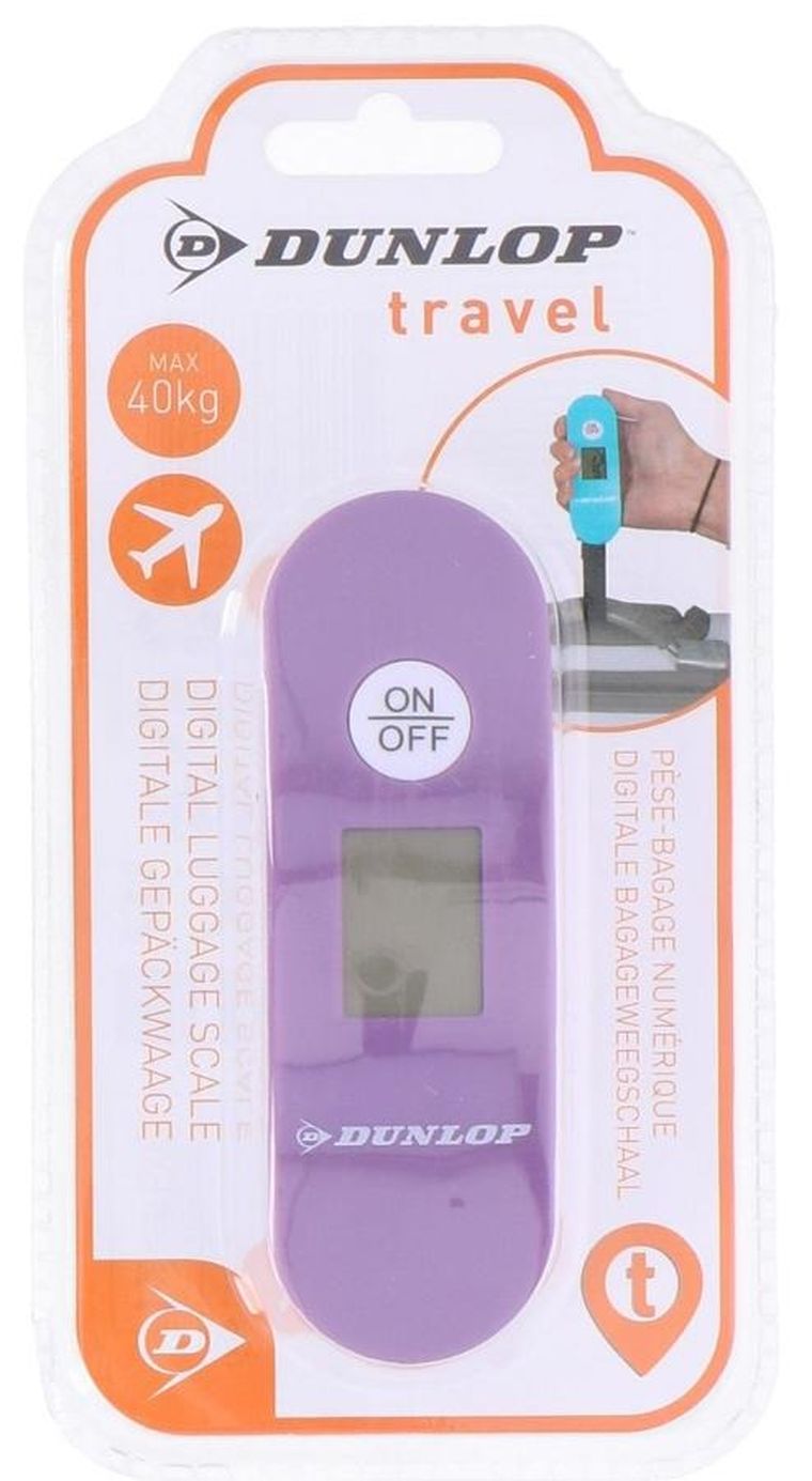 Dunlop, waga elektroniczna turystyczna, fioletowa, max 40 kg