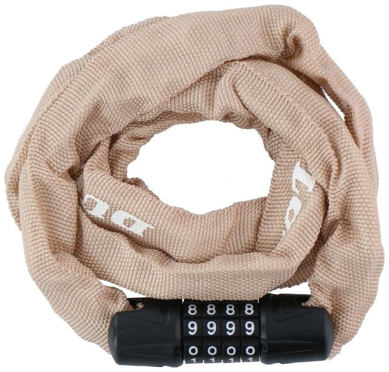 Dunlop, zapięcie rowerowe, łańcuch na szyfr, 120 cm, beż