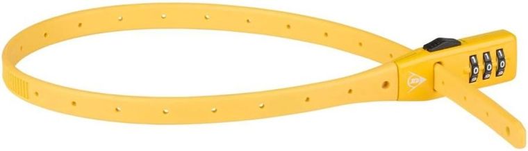 Dunlop, zapięcie rowerowe, pasek na szyfr żółty