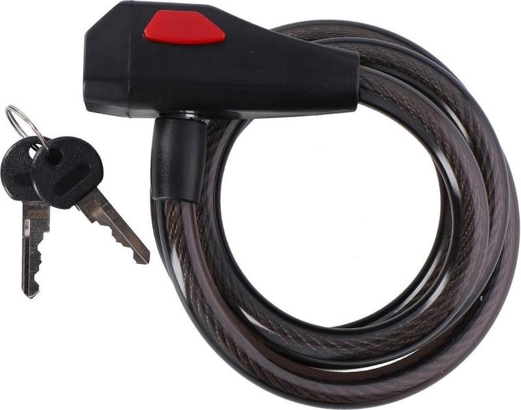 Dunlop, zapięcie rowerowe, spiralne na klucz, 12-150 cm