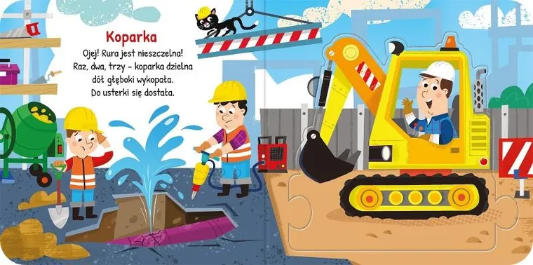 Duże puzzle. Pojazdy na budowie