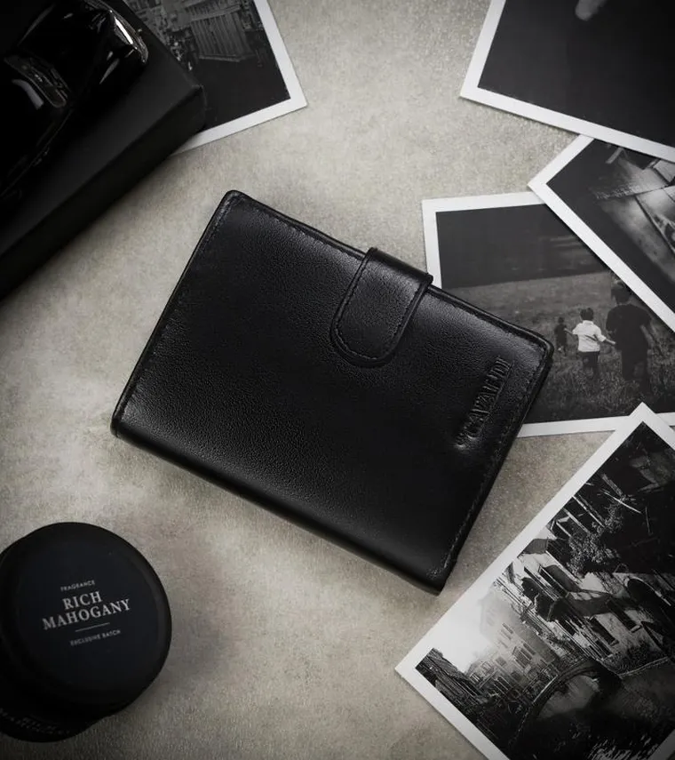 Duży, skórzany portfel męski z systemem RFID Protect, Cavaldi