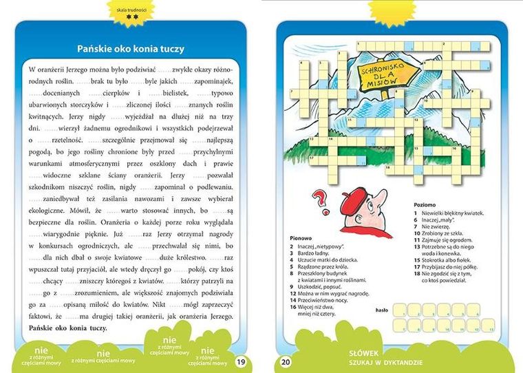 Dyktanda z przysłowiami do klasy 6. Kolorowe ilustracje