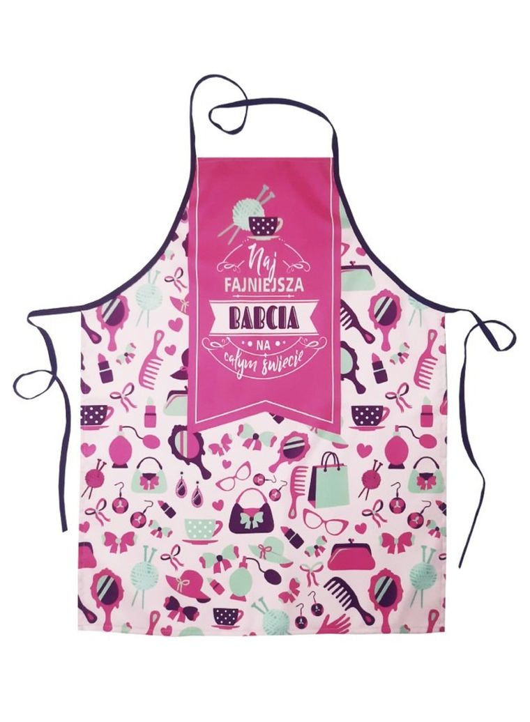 Dzień Babci, zestaw, Najfajniejsza Babcia, fartuch + rękawica kuchenna
